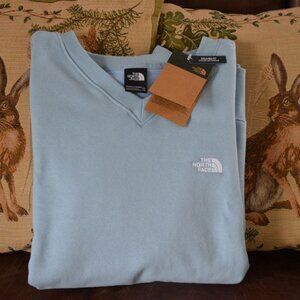 BNWT The North Face Evolution Over-sized V-Neck Sweatshirt (Steel Blue) XXL